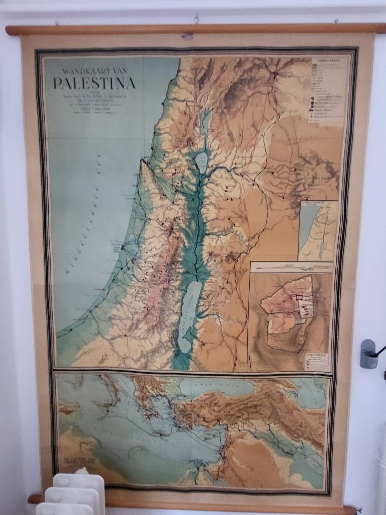 Wandkaart van Palestina, Ophalen, Aardrijkskunde
