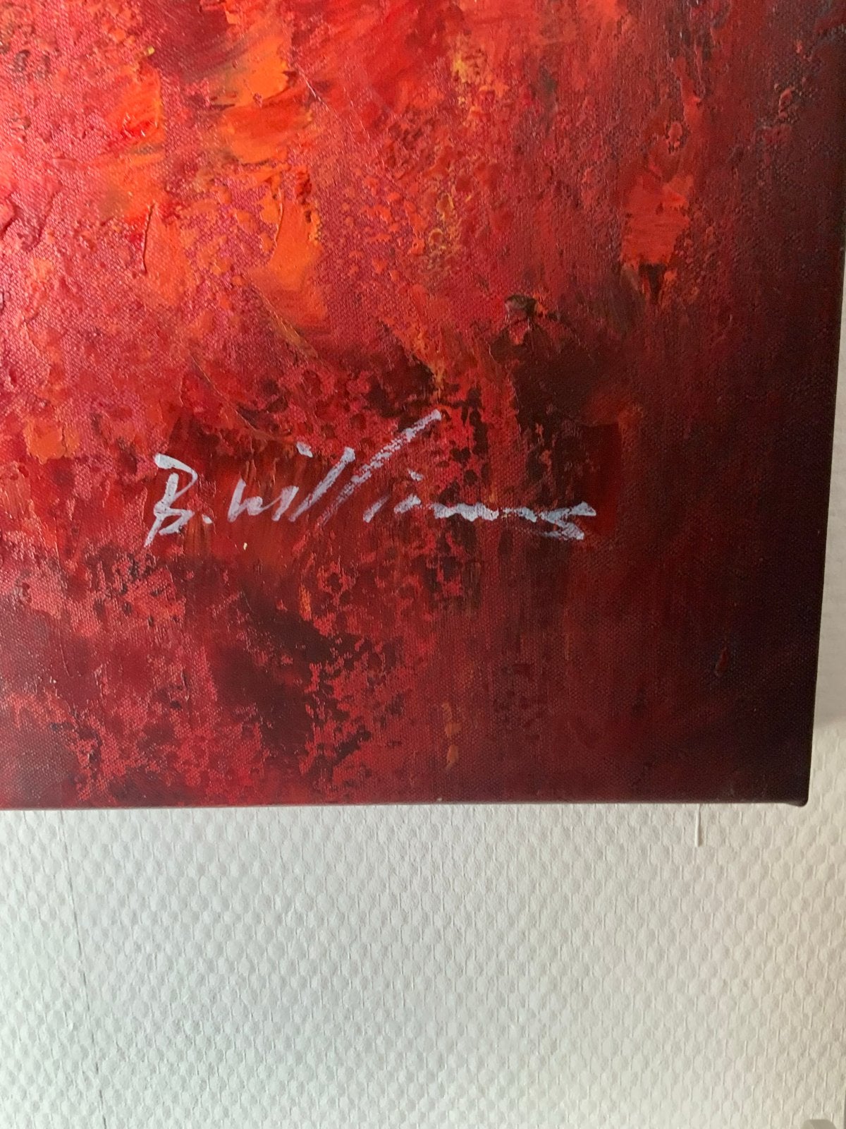 2 mooie abstracte schilderijen op doek - 1.00x1.00m, Ophalen, Abstract, Handgeschilderd, Olieverf