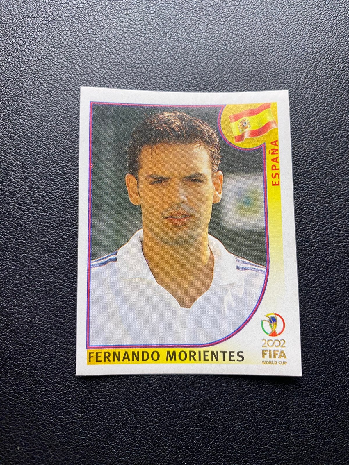 Fernando Morientes - Spanje - Panini WK 2002 Sticker, Ophalen of Verzenden, Zo goed als nieuw, Buitenlandse clubs, Poster, Plaatje of Sticker