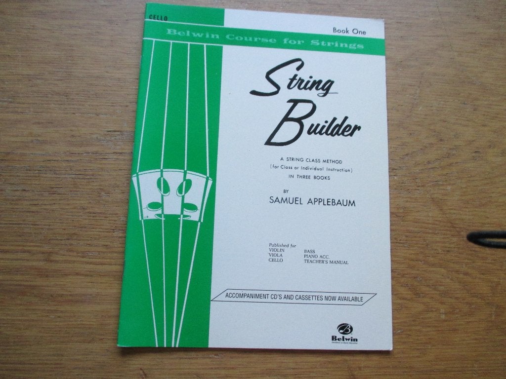 THE BELWIN STRING BUILDER BOOK ONE - CELLO, Muziek en Instrumenten, Bladmuziek, Les of Cursus, Ophalen of Verzenden, Zo goed als nieuw
