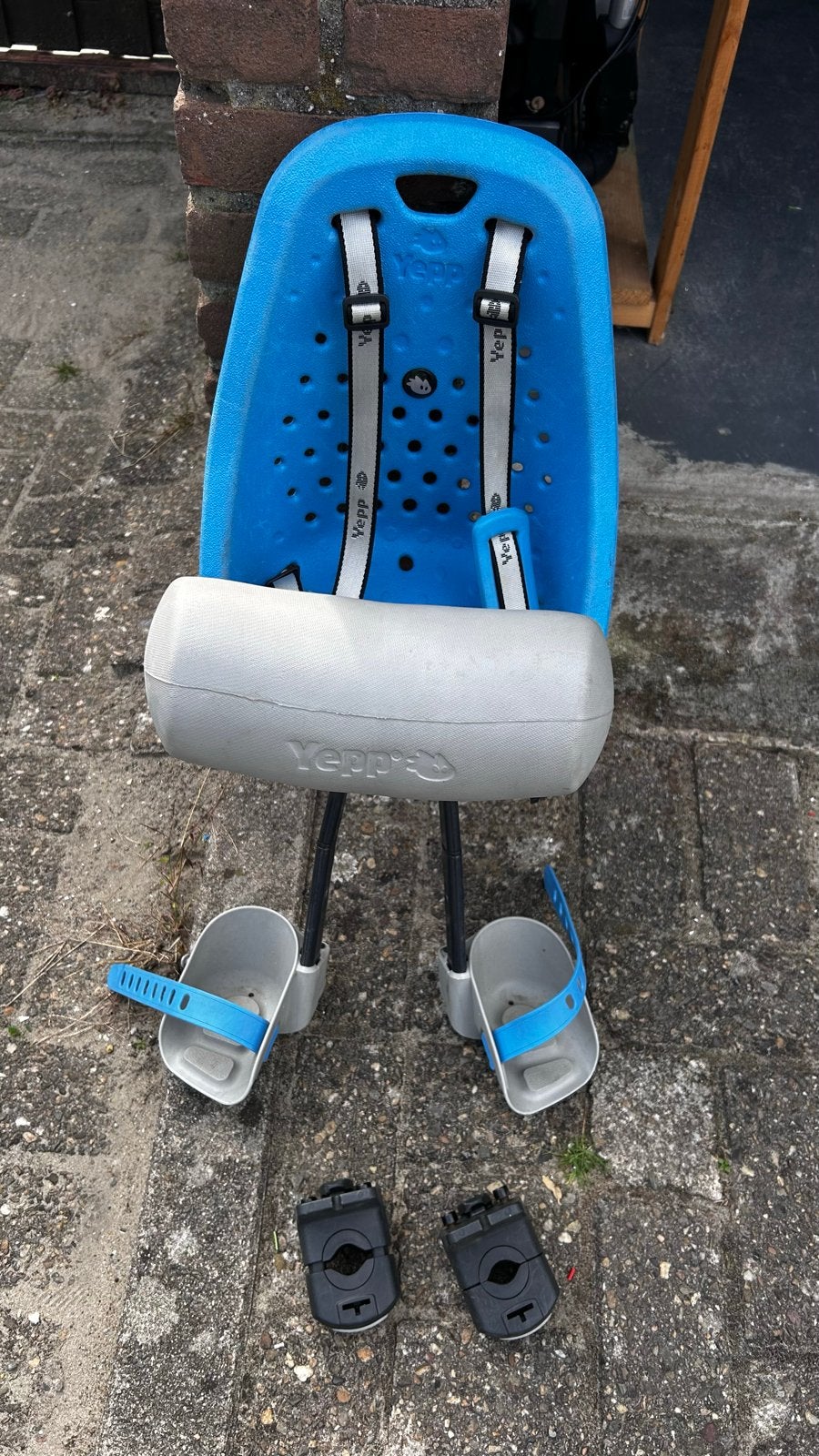 Yepp fietsstoeltje voorzijde met 2 beugels, Ophalen, Voorzitje, 0 t/m 13 kg, Gebruikt