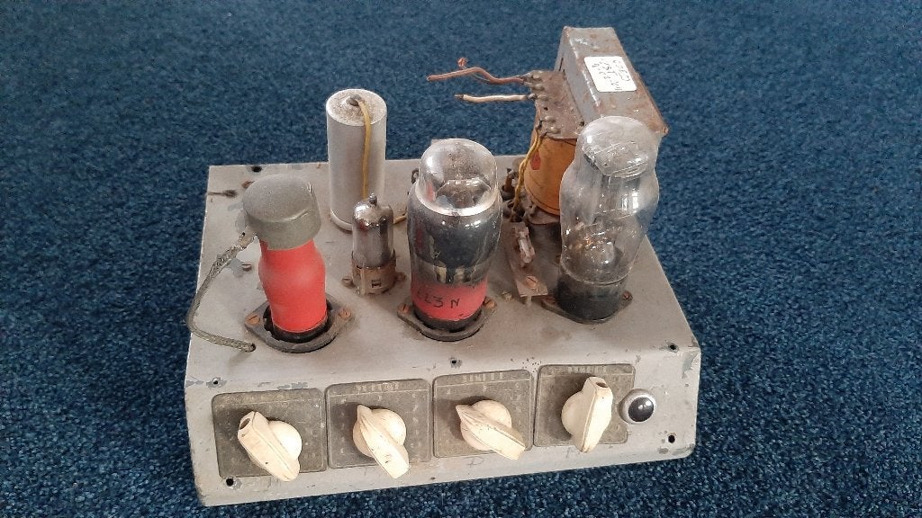 (Sloop) chassis buizenversterker EF6, EBC41, EL3N en AZ1(?), Hobby en Vrije tijd, Elektronica-componenten, Ophalen of Verzenden