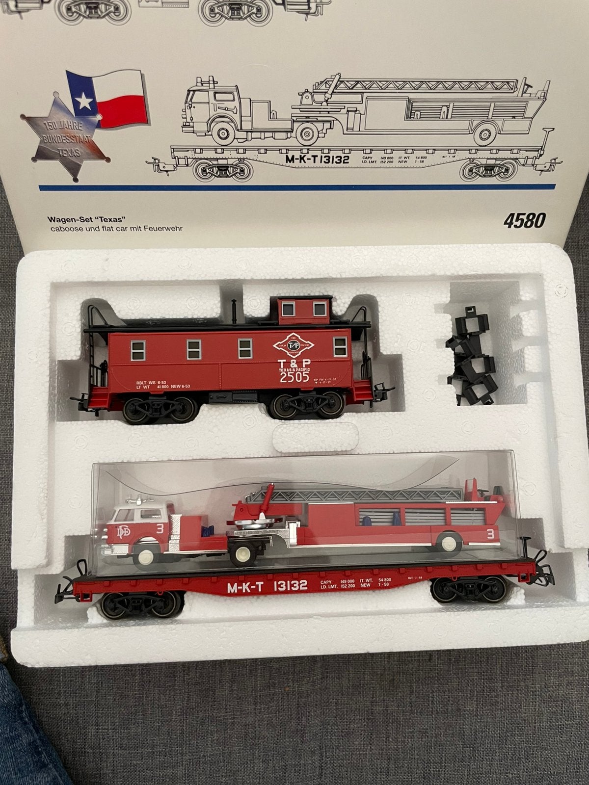 Marklin 4580 USA brandweer Texas, Hobby en Vrije tijd, Wisselstroom, Wagon, Ophalen of Verzenden, Zo goed als nieuw