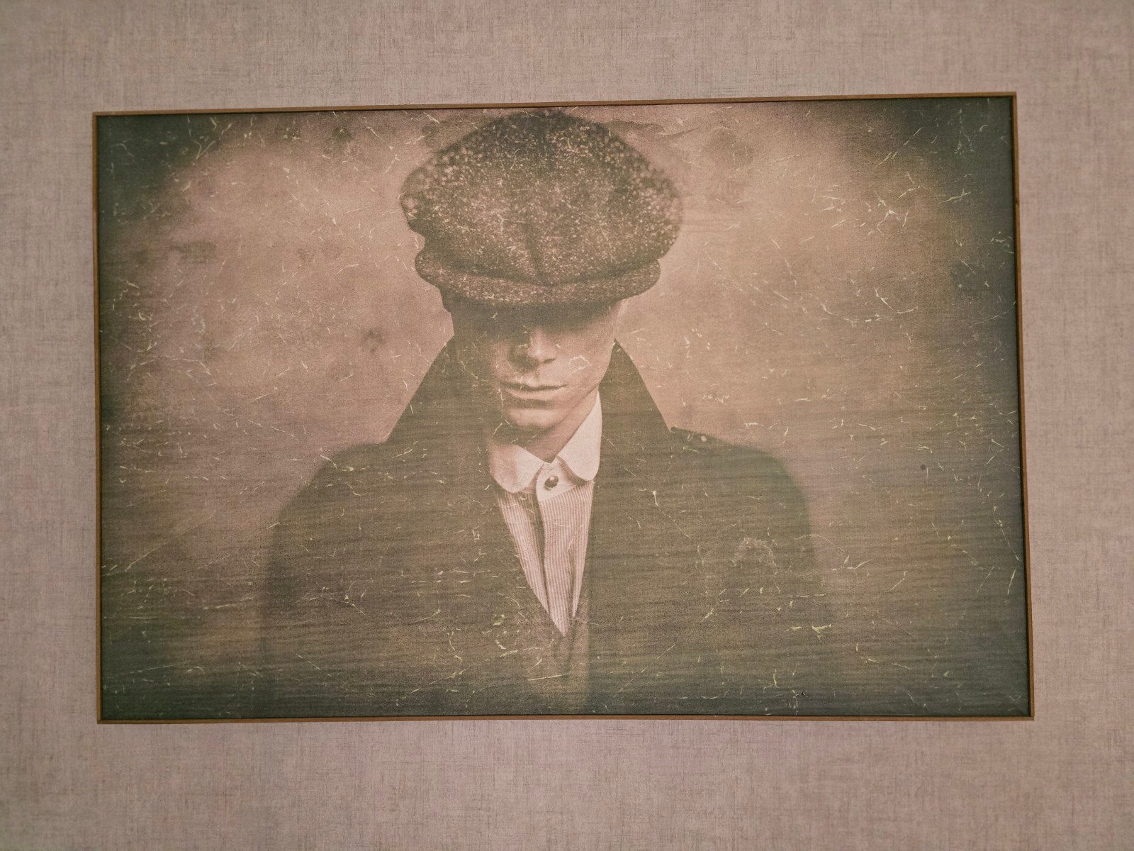 Peaky Blinders Schilderij met Houten Frame, Ophalen, Zo goed als nieuw, Schilderij, 100 tot 125 cm