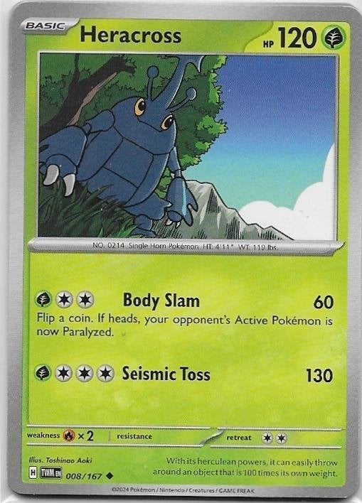 Twilight Masquerade,  Heracross [uncommon] 8/167, Verzenden, Nieuw, Losse kaart