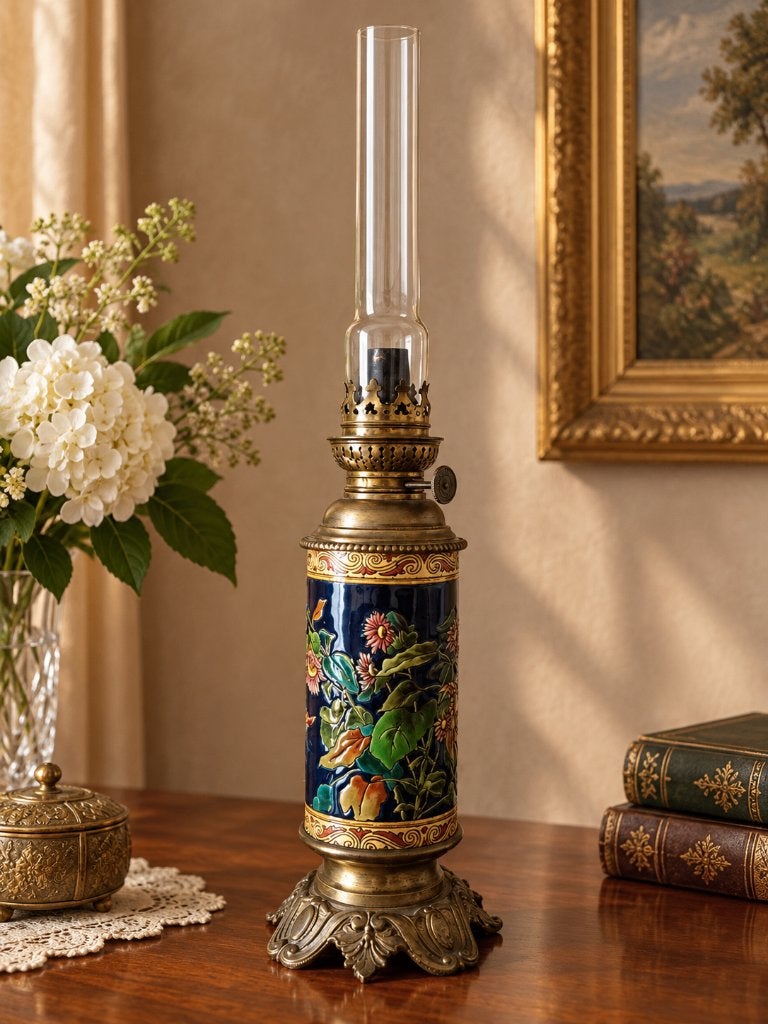 Antiek olielamp van Kosmos, Ophalen
