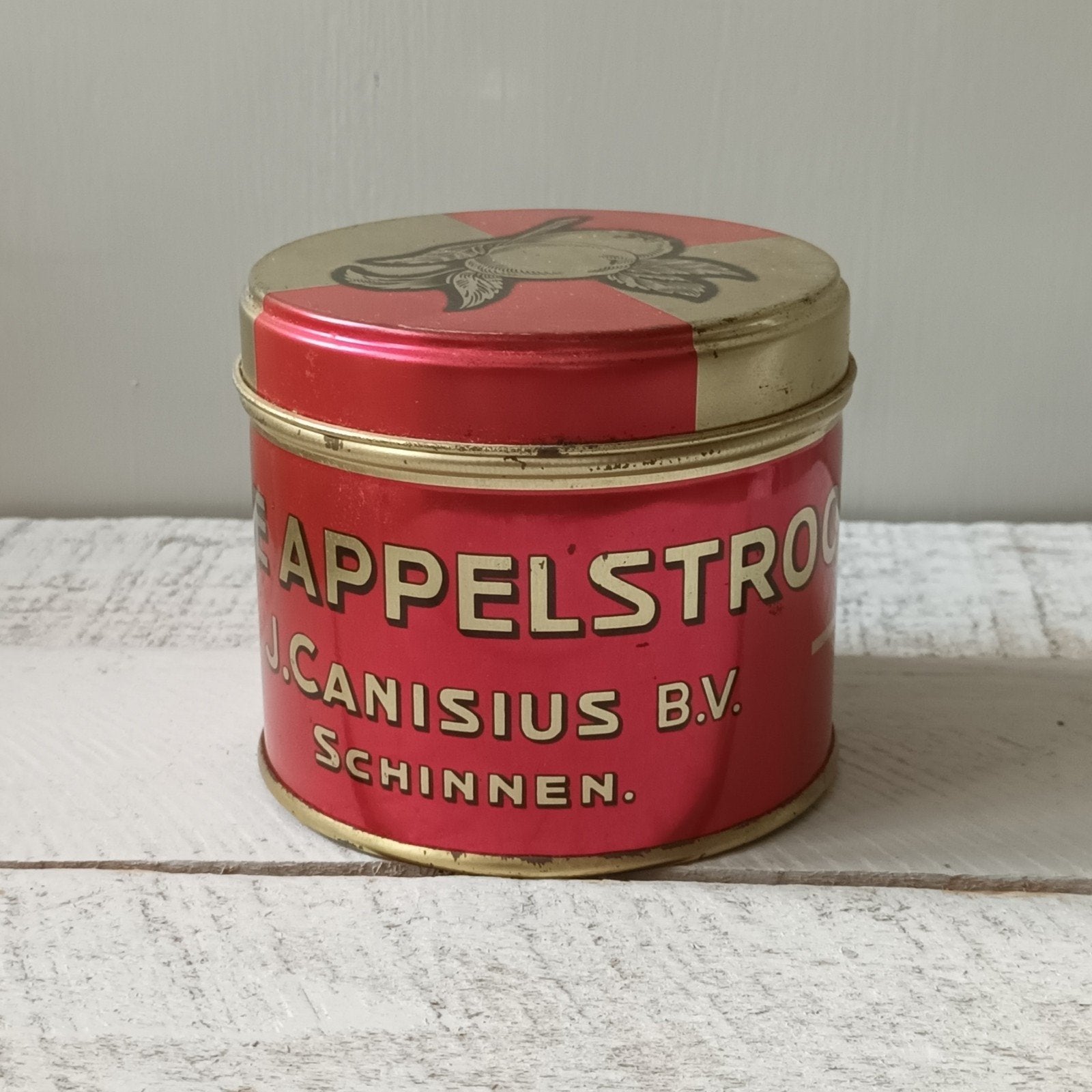 Vintage blik J. Canisius B.V. Schinnen - Appelstroop, Verzamelen, Blikken, Ophalen of Verzenden, Gebruikt, Overige