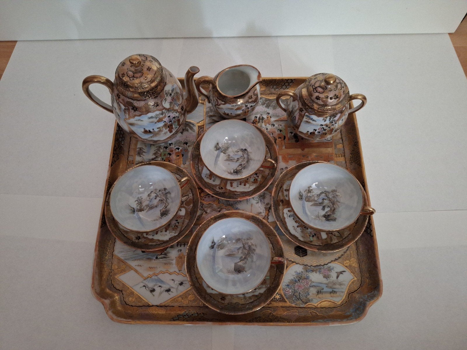 Te koop theeservies van chinees porcelijn., Ophalen of Verzenden