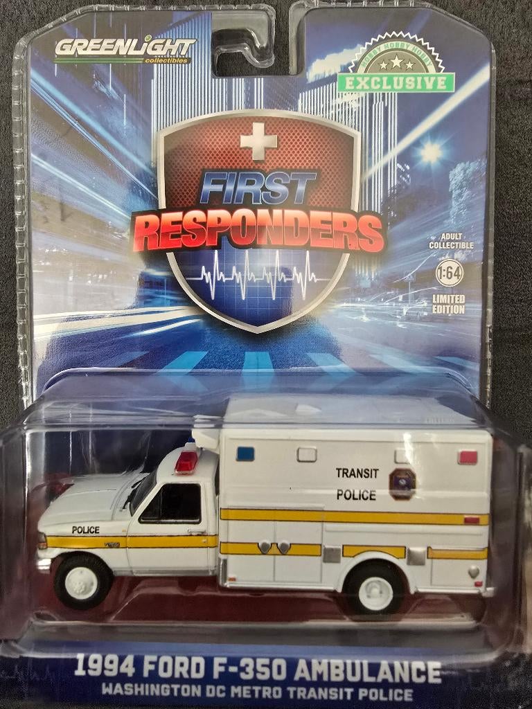 Ford F-350 Ambulance "Washington" Greenlight 1:64, Hobby en Vrije tijd, Christian@diecastcompany.nl, Auto, Diecast Company, Nieuw