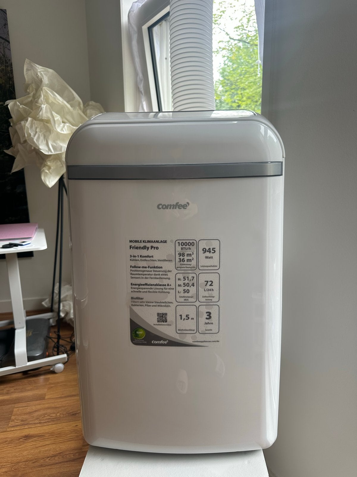 Comfee Mobiele Airco - 10.000 BTU - Zo goed als nieuw, Ophalen, Zo goed als nieuw, Koelen en Ontvochtigen, Mobiele airco