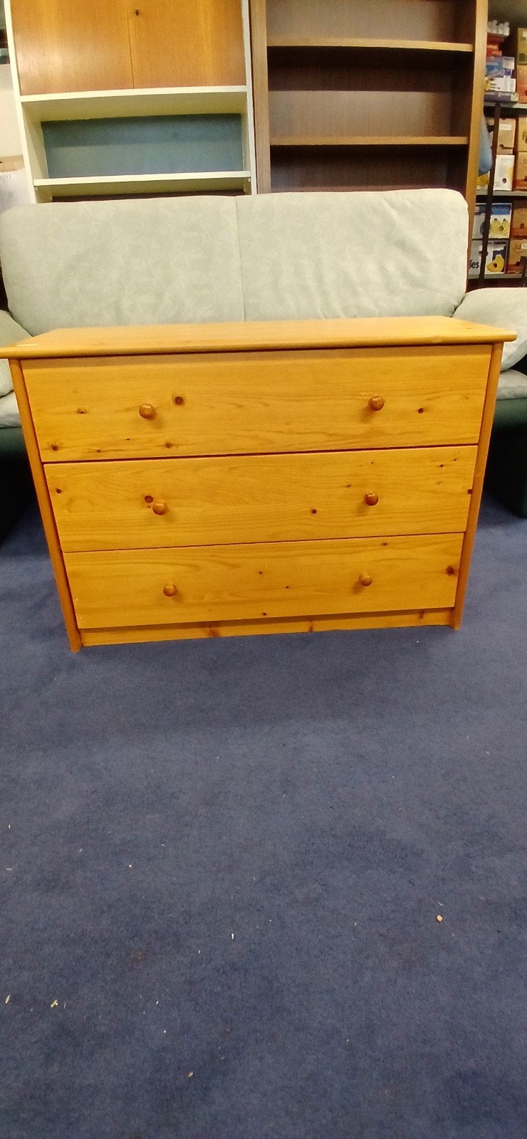 Massief grenen ladenkastje - 85x37x60 cm, Huis en Inrichting, Kasten | Ladekasten, Ophalen, Gebruikt, 50 tot 100 cm, 3 of 4 laden