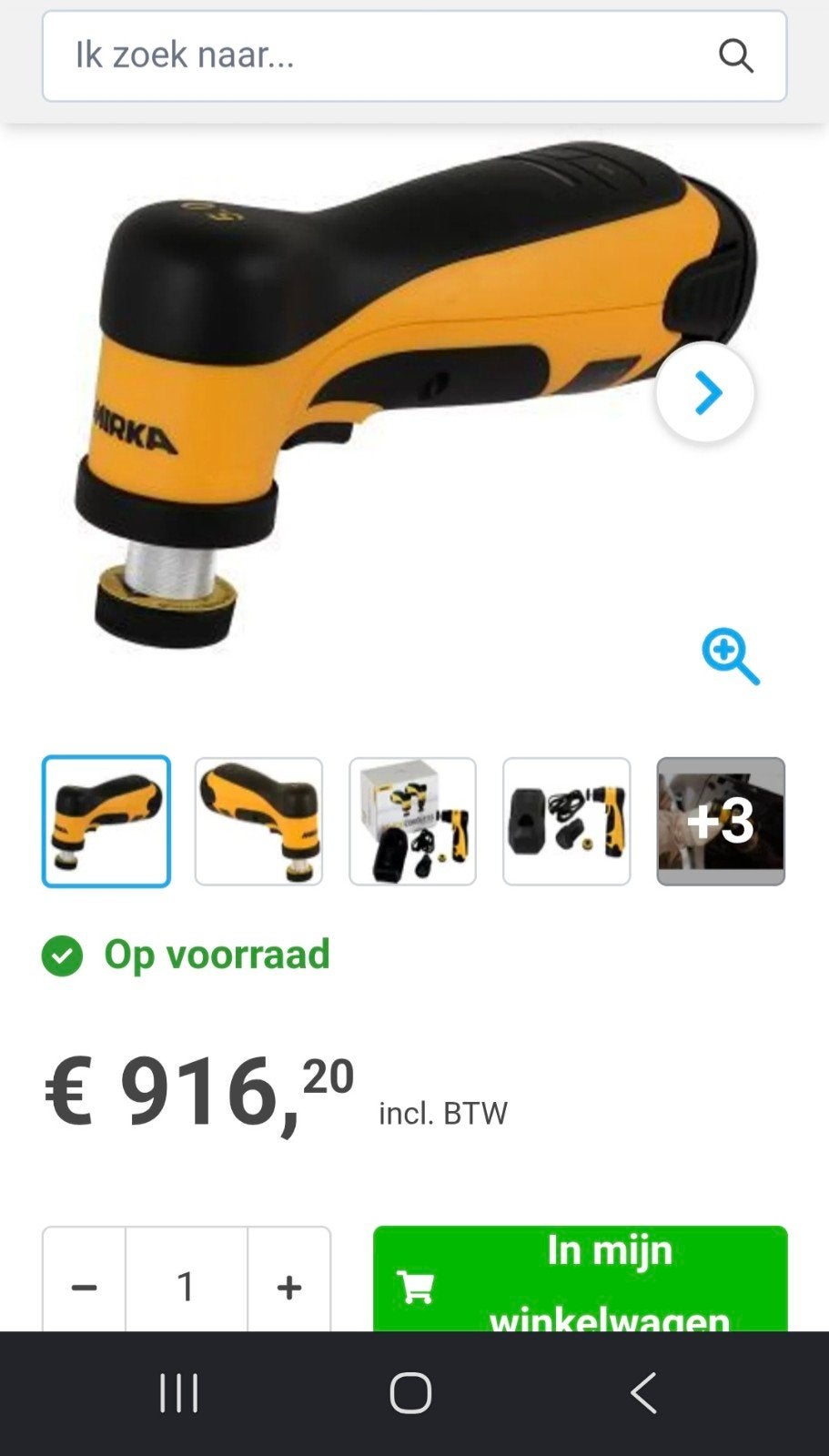 Mirka Aros B-150 mini exct schuur/ polijstmachine, Auto diversen, Onderhoudsmiddelen, Ophalen