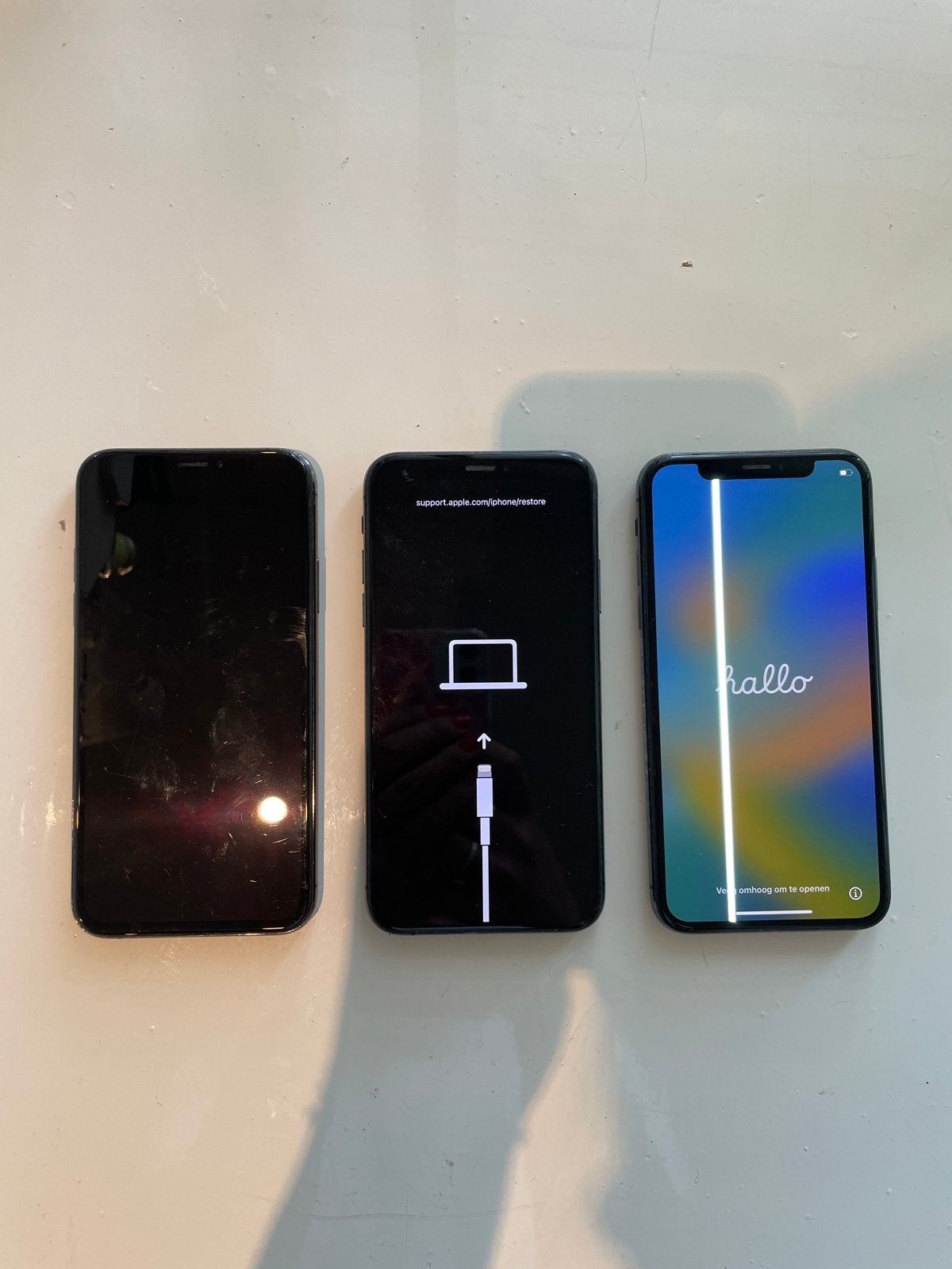 3x iPhone X/XS (defect) voor onderdelen, Telecommunicatie, Ophalen of Verzenden, Niet werkend, IPhone X