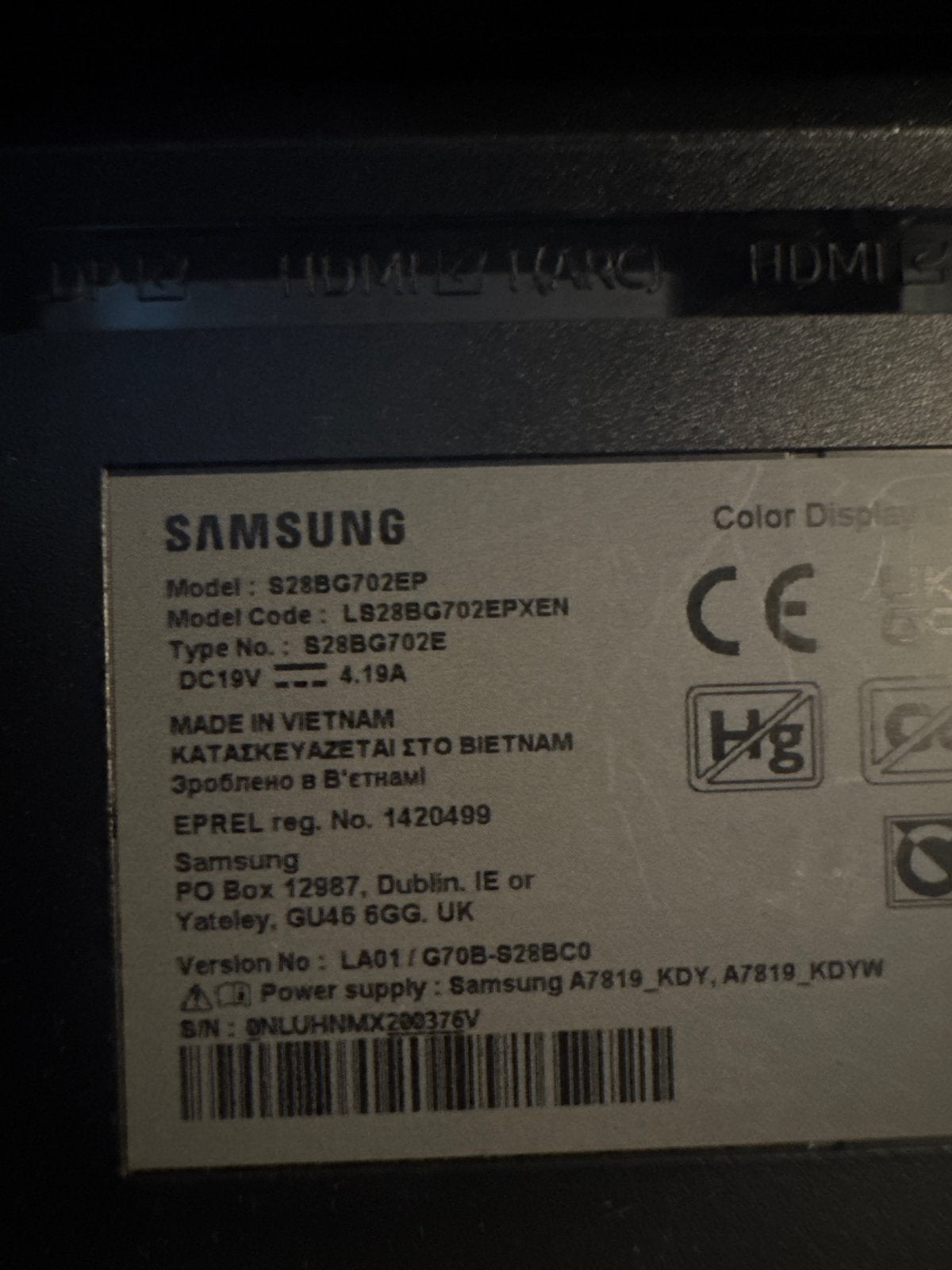 Samsung S28BG702EP 28 inch 4K Gaming Monitor - Nieuw in doos, Computers en Software, Monitoren, Ophalen of Verzenden, Nieuw, Ultra HD (4K)