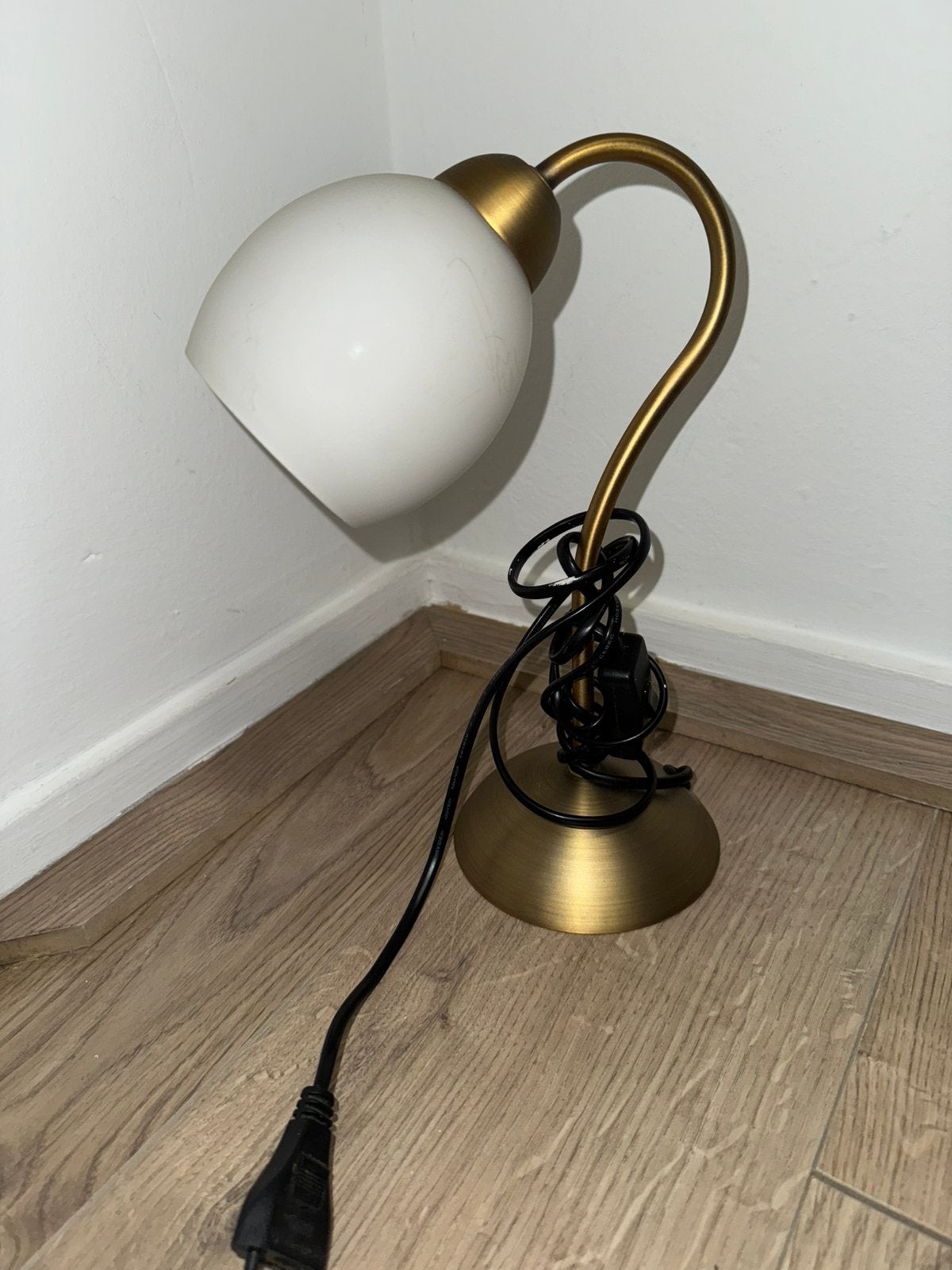 Vintage gouden lamp topstaat, Ophalen of Verzenden, Zo goed als nieuw, Vintage