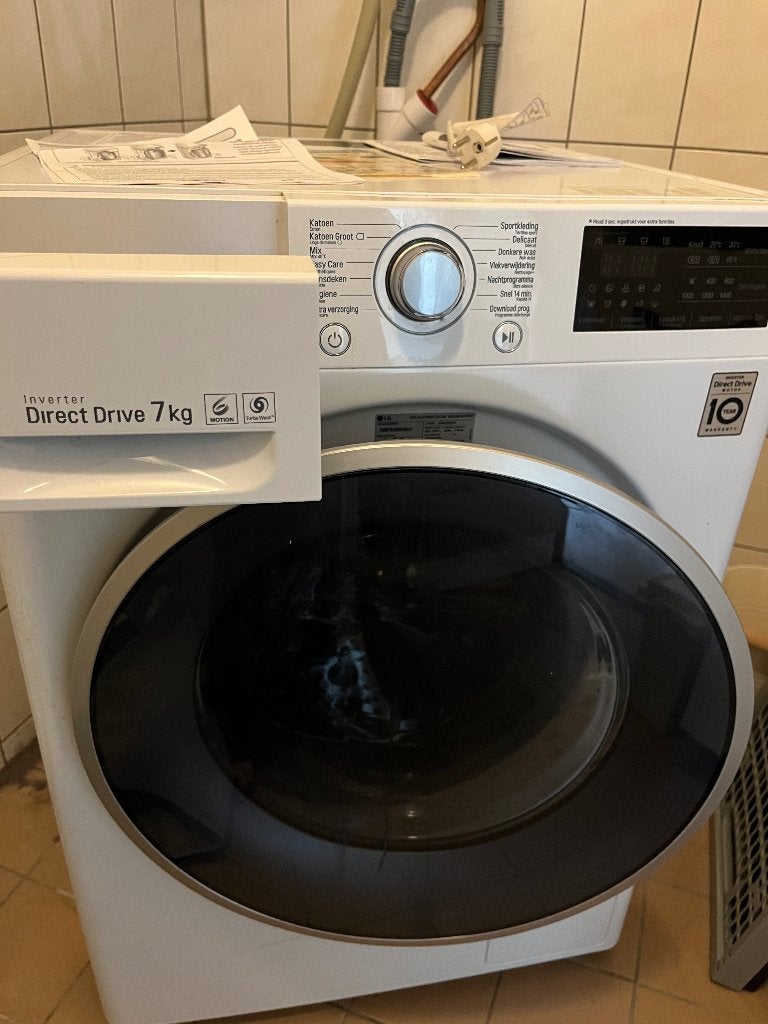 LG Direct Drive wasmachine, Ophalen, Gebruikt, 85 tot 90 cm, 1200 tot 1600 toeren