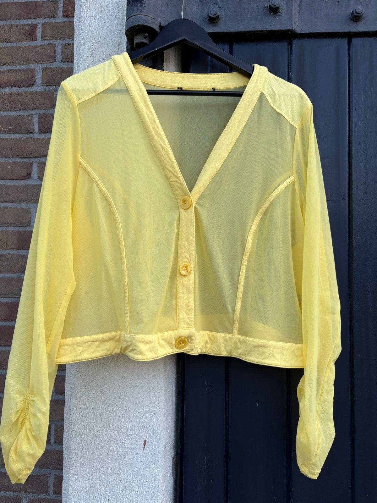 Vestje geel, vest, XL/XXL,, Ophalen of Verzenden, Zo goed als nieuw