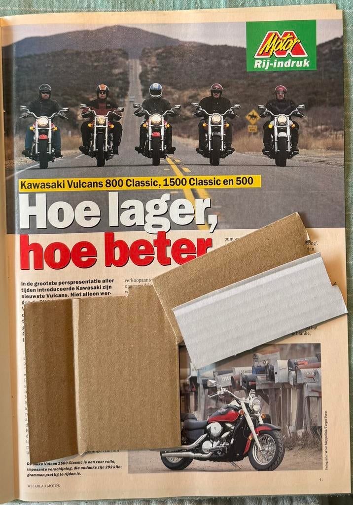 Verslag 1996 Kawasaki Vulcan 1500 800 en 500, Ophalen of Verzenden, Zo goed als nieuw, Motoren