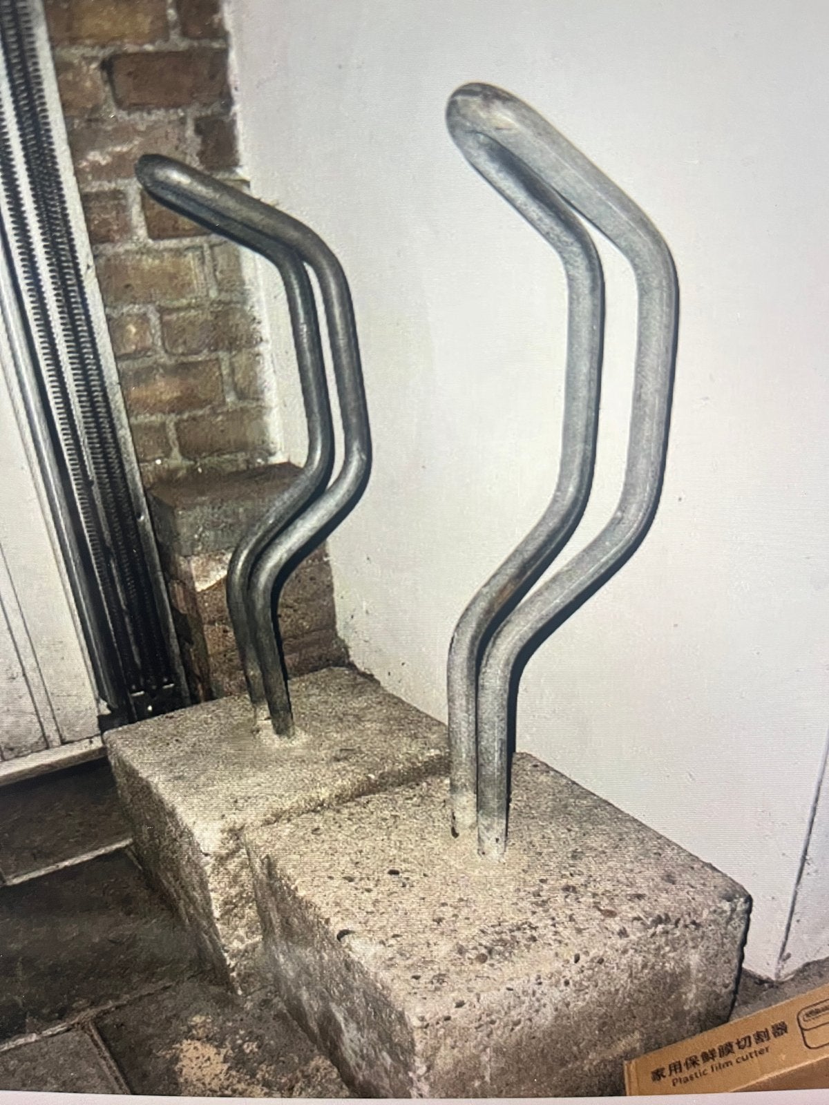 Robuust fietsenrek op betonnen voet - Gebruikt, Ophalen, Gebruikt