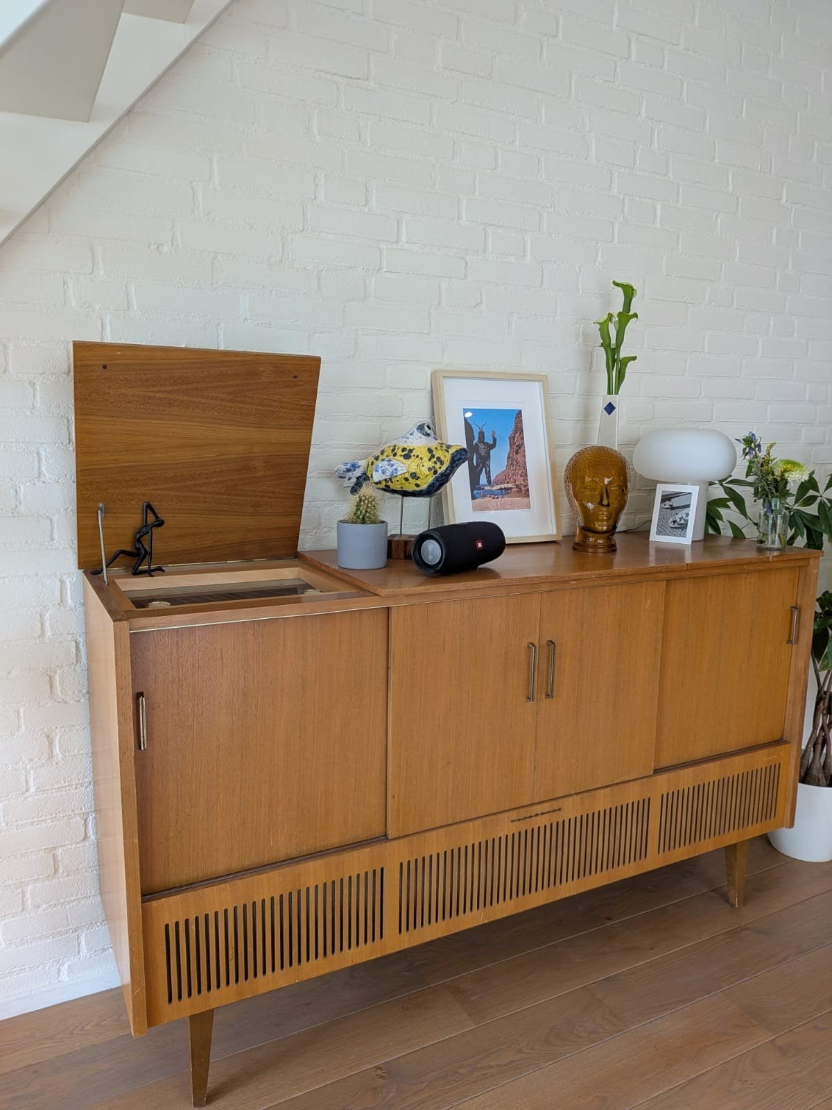 Vintage Nordmende Stereomeubel met Dual Platenspeler, Ophalen, Gebruikt, Platenspeler, Dual