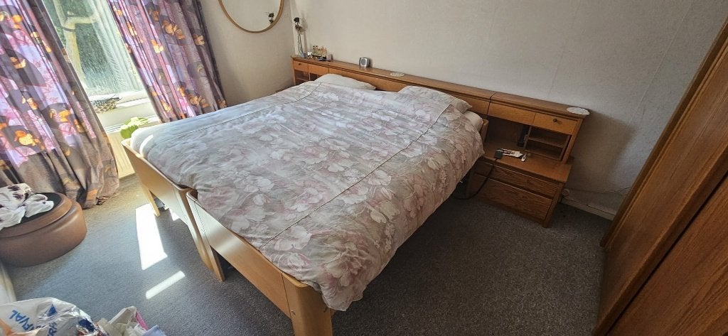 Auping senioren bed - elektrisch verstelbaar + nachtkastjes, Ophalen, Overige kleuren, Tweepersoons, 180 cm