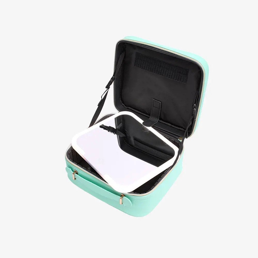 Oriflame Make-up koffer met LED spiegel  Mintgroen, Nieuw, Ophalen of Verzenden, Met spiegeltje(s), Hardcase