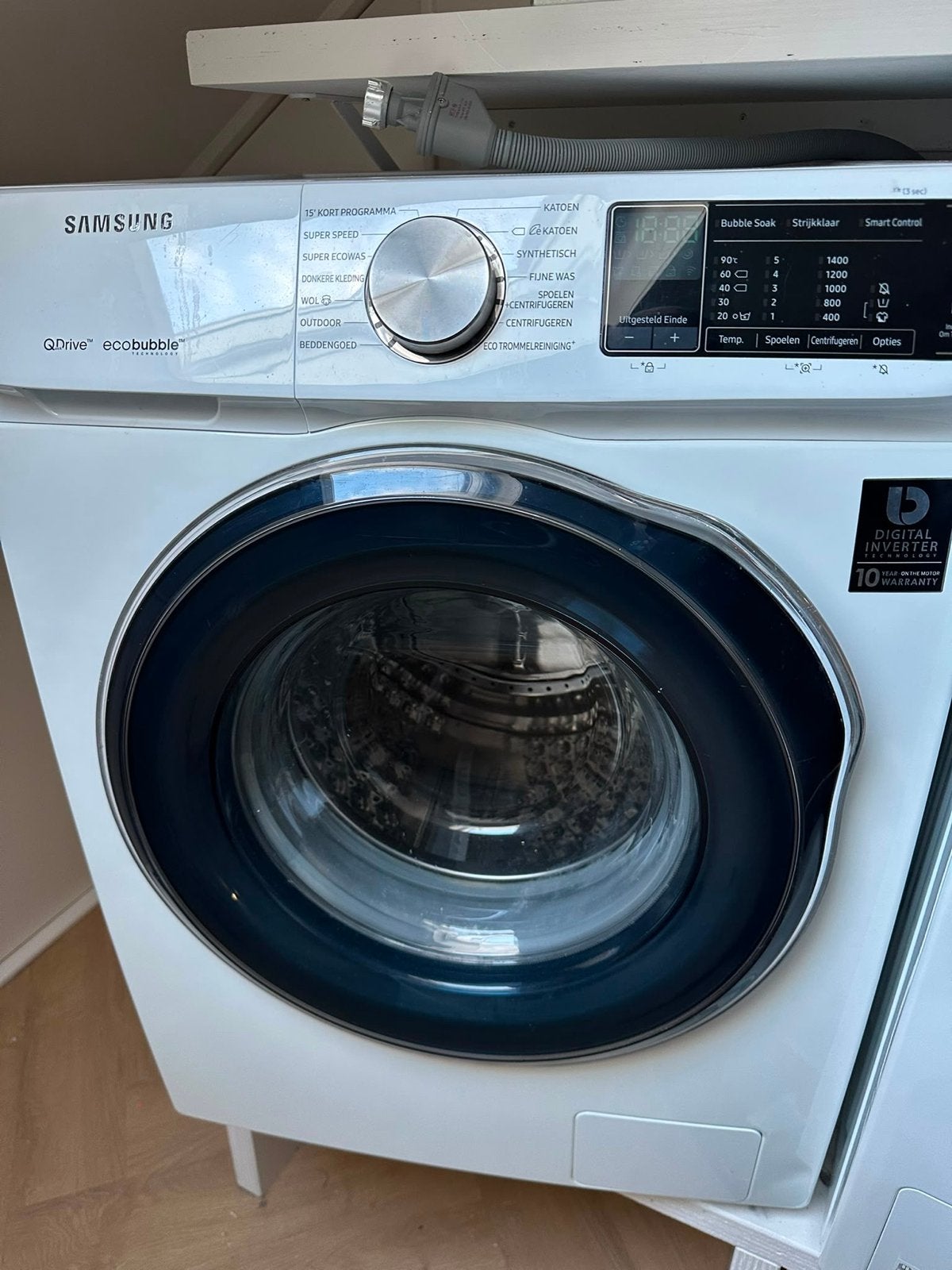 Samsung WW8BM642OBW Wasmachine - 8 kg, Q-Drive, EcoBubble, Witgoed en Apparatuur, Ophalen, 1200 tot 1600 toeren, 8 tot 10 kg, Zo goed als nieuw