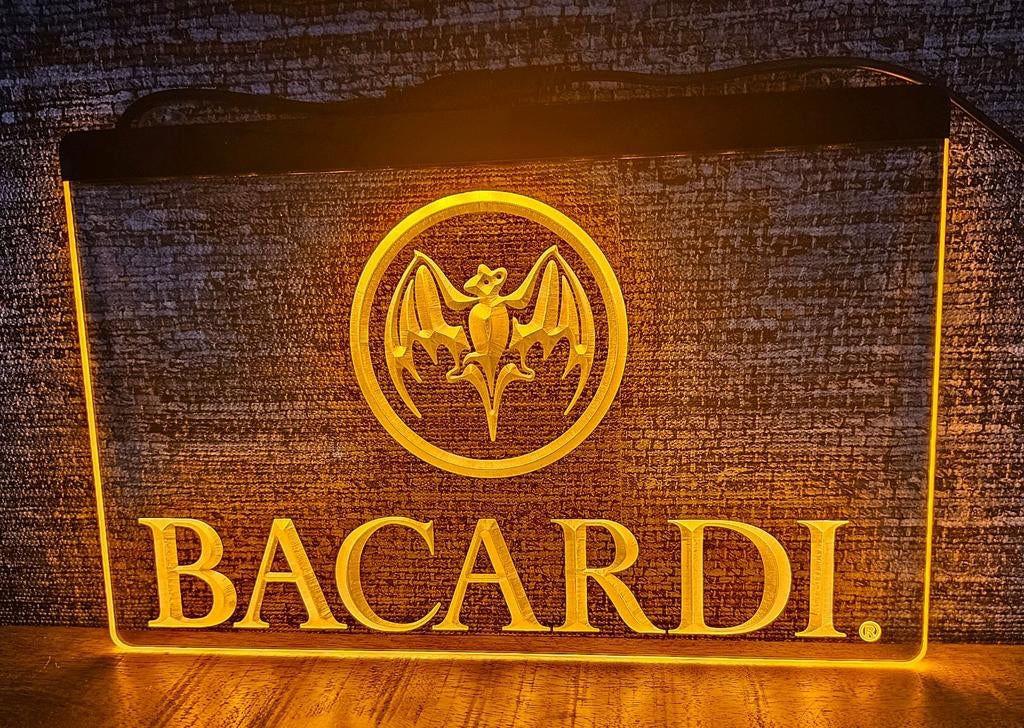 BACARDI 3D ledverlichting lamp lichtbak 20 x 30cm, Verzamelen, Merken en Reclamevoorwerpen, Ophalen of Verzenden, Nieuw, Lichtbak of (neon) lamp