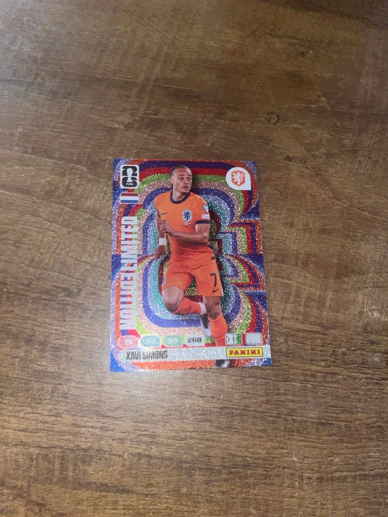 Xavi Simons limited edition kaart WK 2026, Ophalen of Verzenden, Zo goed als nieuw, Overige binnenlandse clubs, Spelerskaart