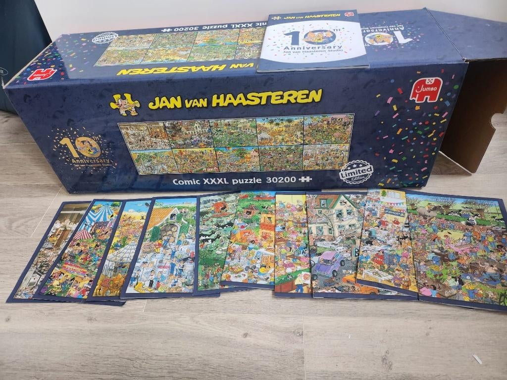 XXXL puzzeldoos Jan van Haasteren, Hobby en Vrije tijd, Denksport en Puzzels, Ophalen, Meer dan 1500 stukjes, Gebruikt, Legpuzzel