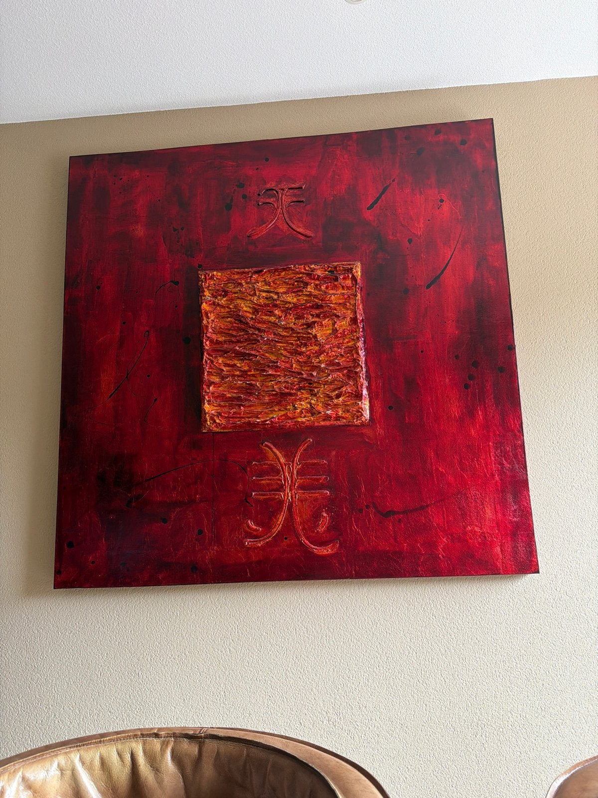 Walter van Oel Schilderij, Ophalen, Abstract, Gelakt/vernis, Olieverf