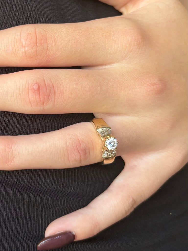Diamant zeer fraaie 14k gouden ring solitair briljant dame, Sieraden, Tassen en Uiterlijk, Voordeelsieraden, Ophalen of Verzenden