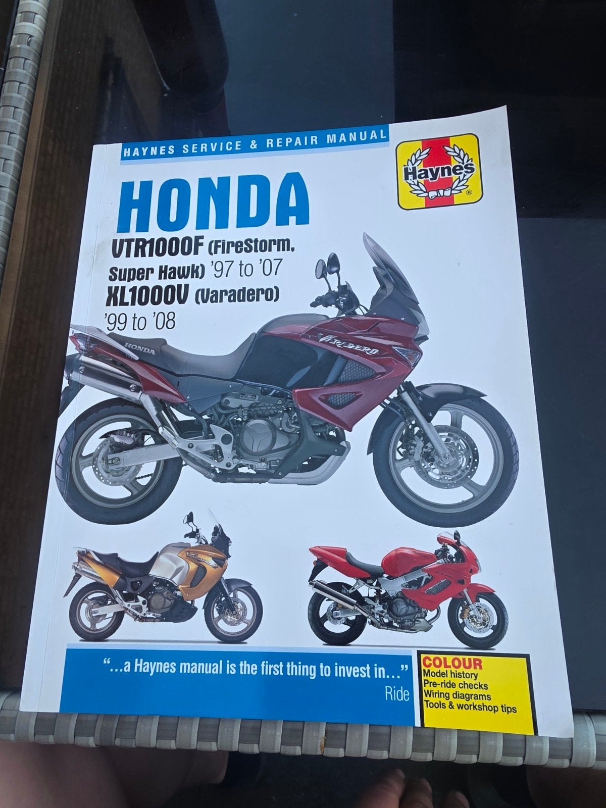 Haynes Honda VTR1000F FireStorm XL1000V Varadero, Ophalen of Verzenden