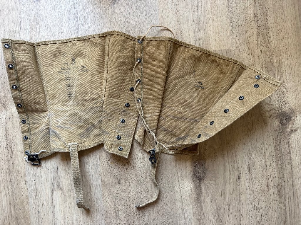 WO2 US Marine Leggings 1943, Verzamelen, Ophalen of Verzenden, Marine, Amerika, Embleem of Badge