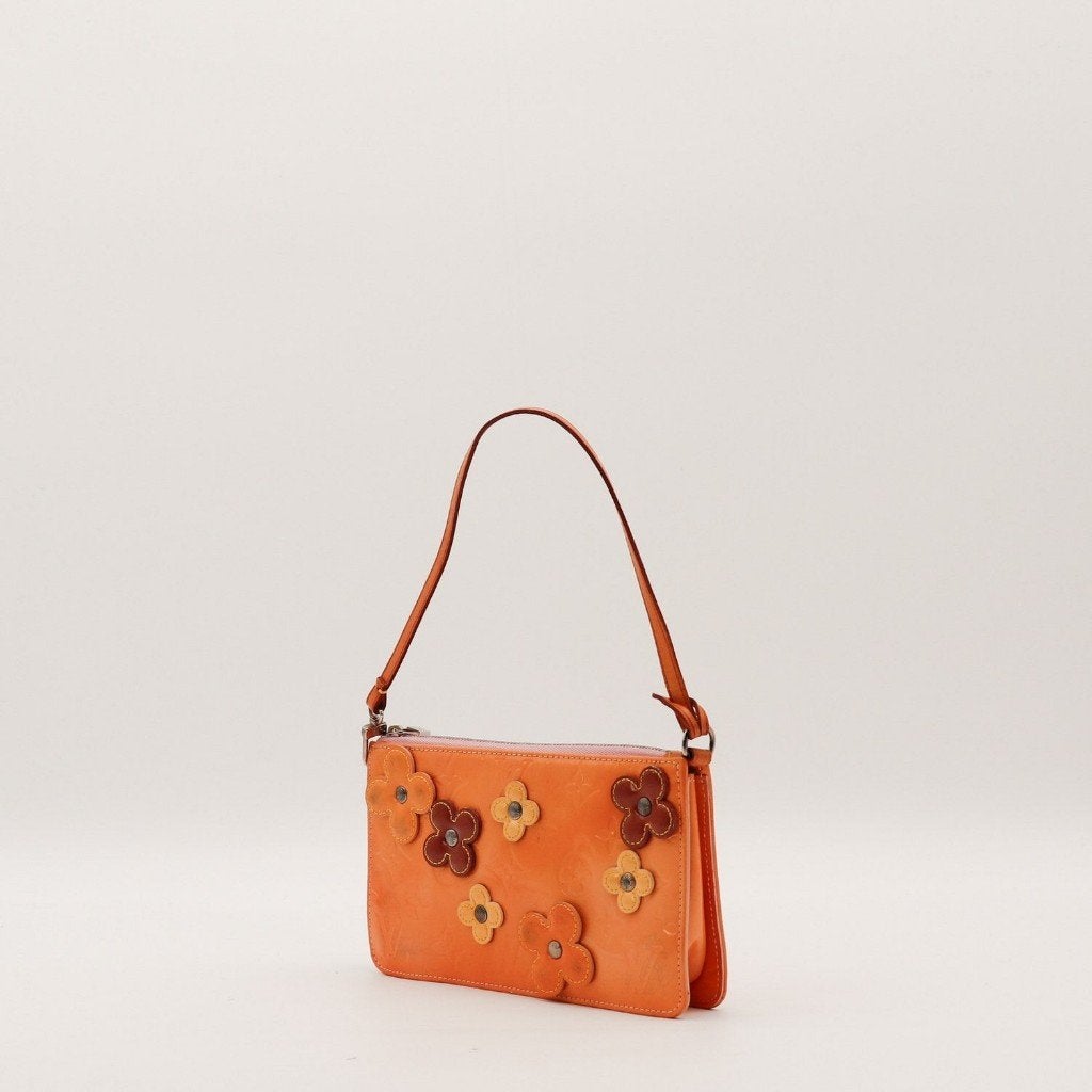 Louis Vuitton Lexington Flower clutch, Verzenden, Gebruikt, Bruin, Avondtasje