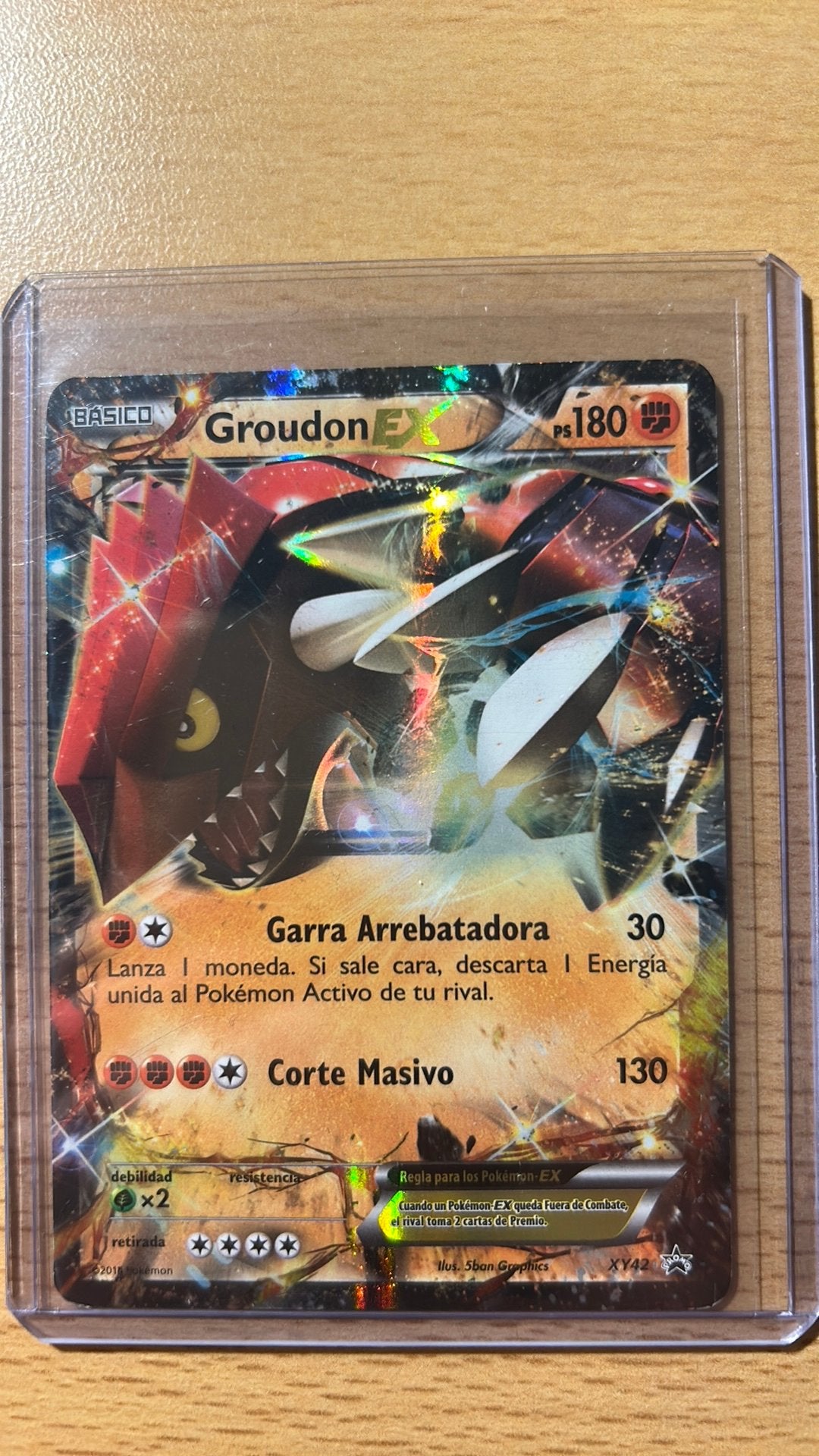 Groudon EX YX42, Ophalen of Verzenden, Zo goed als nieuw