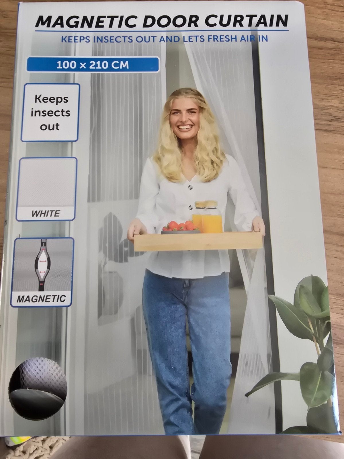 Magnetisch Horgordijn Wit 100x210 cm, Wit, Nieuw, Ophalen of Verzenden, Lichtdoorlatend