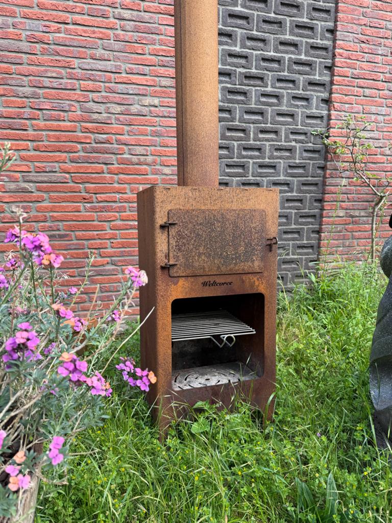 Weltevree buitenkachel / pizza oven, Ophalen, Gebruikt