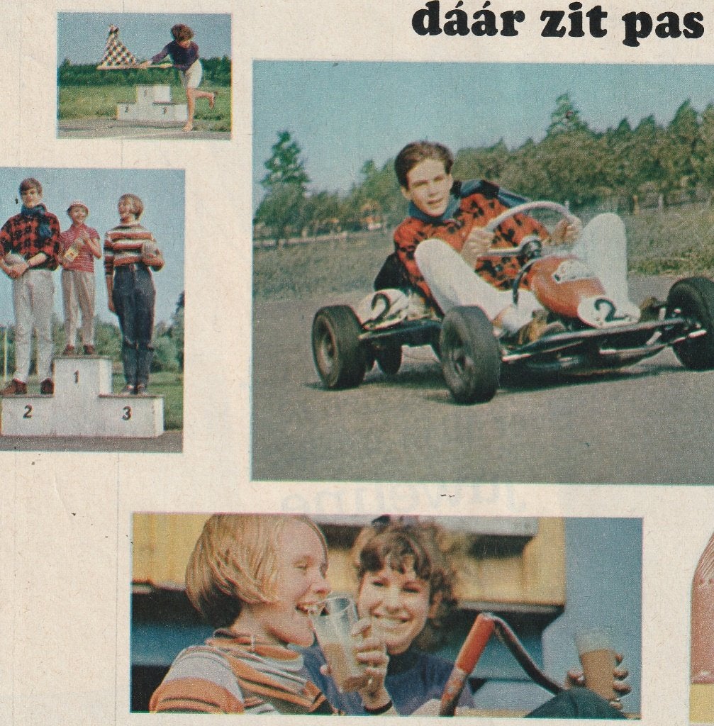Retro reclame 1966 Nutricia Chocomel jongetjes skelters, Verzamelen, Verzenden, Overige typen