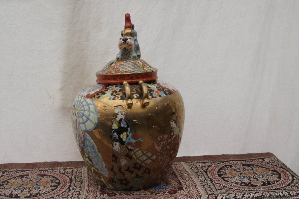 Dekselpot ( Aziatische, Antiek en Kunst, Ophalen of Verzenden