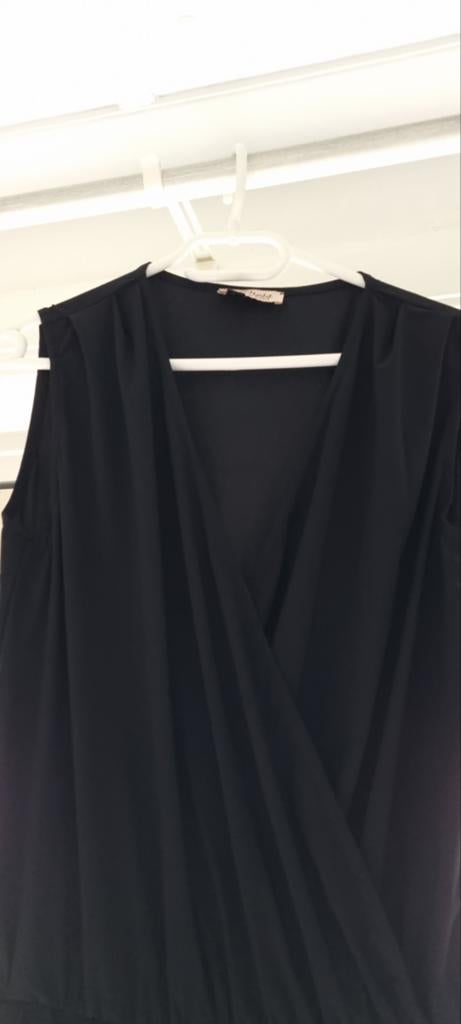 Zwarte Dames jumpsuit van LaDress maat S, Ophalen of Verzenden, Zo goed als nieuw, Zwart, Broek of Spijkerbroek