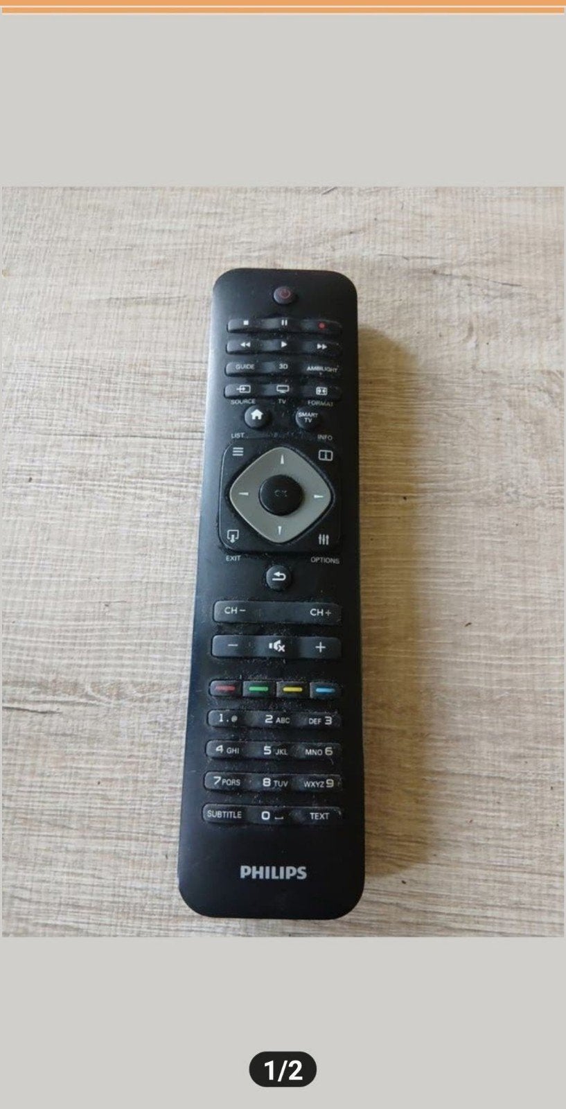 Philips Afstandsbediening - Universeel, Ophalen of Verzenden, Gebruikt, Universeel, Tv