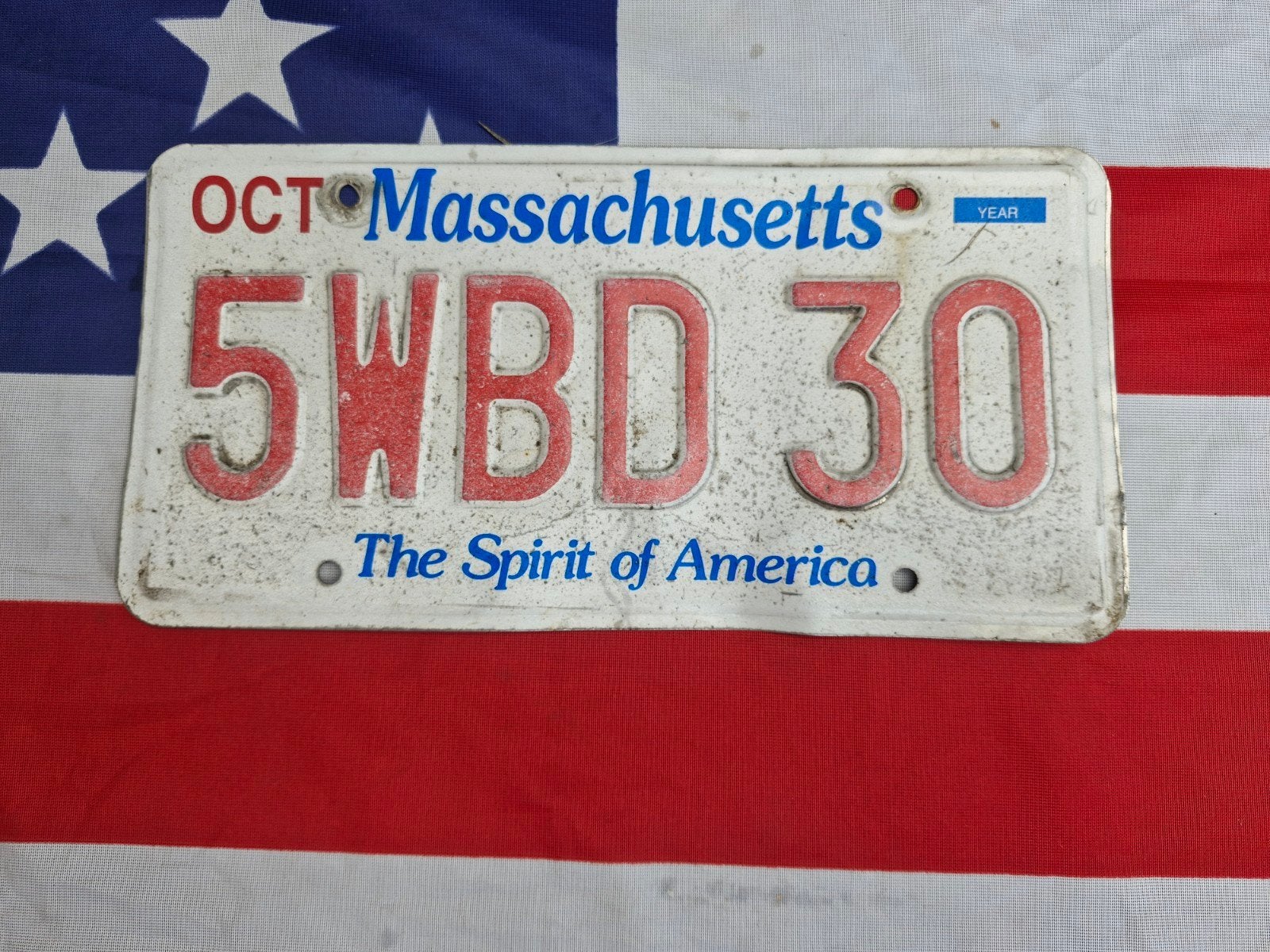 Kentekenplaat Massachusetts USA Nummerplaat nummerbord Licen, Ophalen of Verzenden, Gebruikt, Auto's