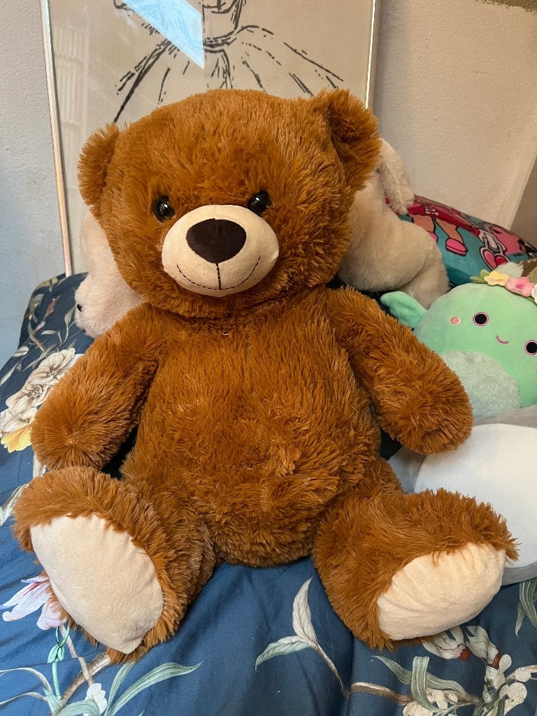 pluche bruine teddybeer 50cm grote knuffelbeer als nieuw, Ophalen of Verzenden, Zo goed als nieuw, Stoffen beer, Overige merken