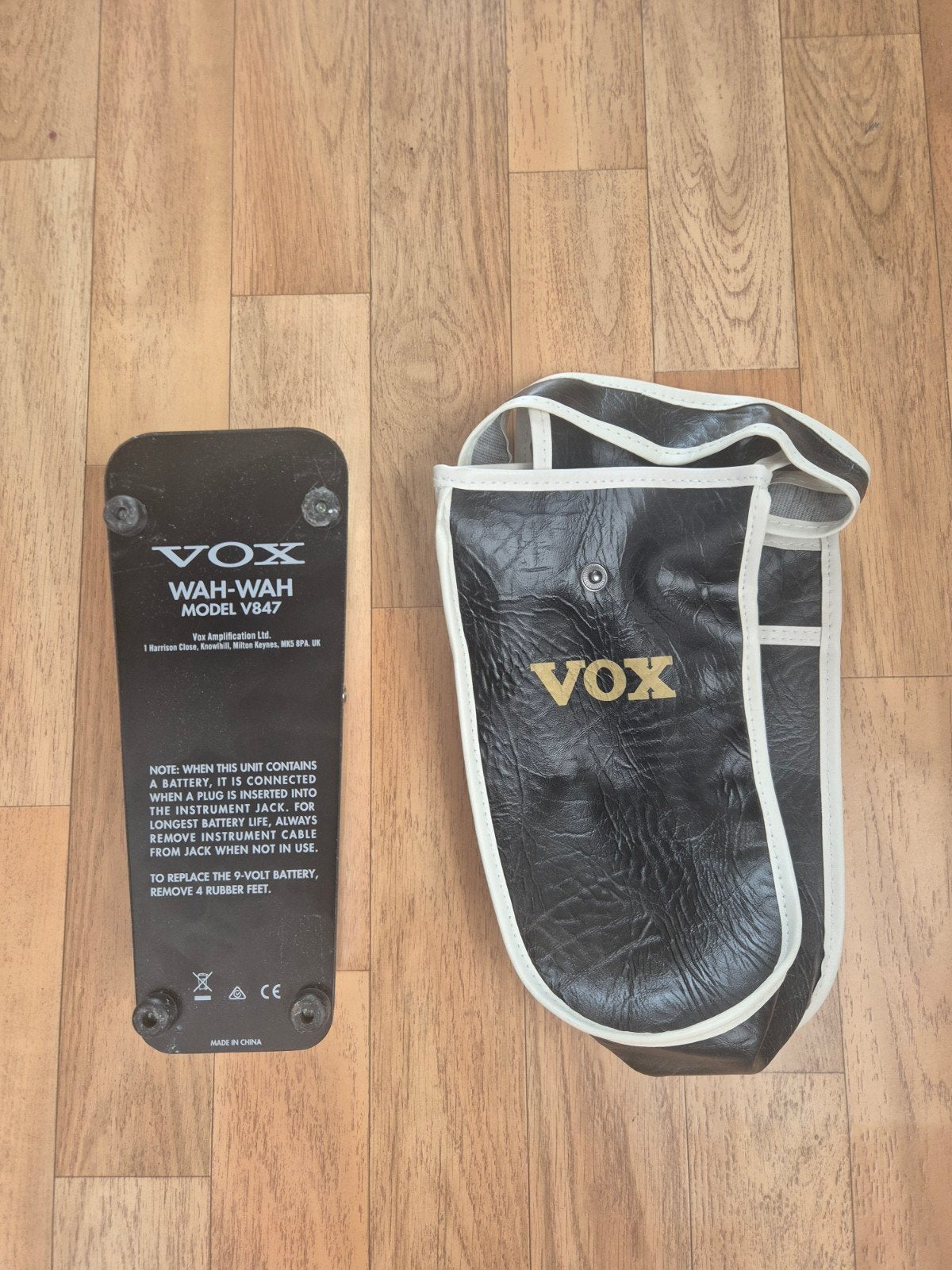 Vox V847 Wah-Wah Pedaal met hoes, Ophalen of Verzenden, Gebruikt, Wah Wah