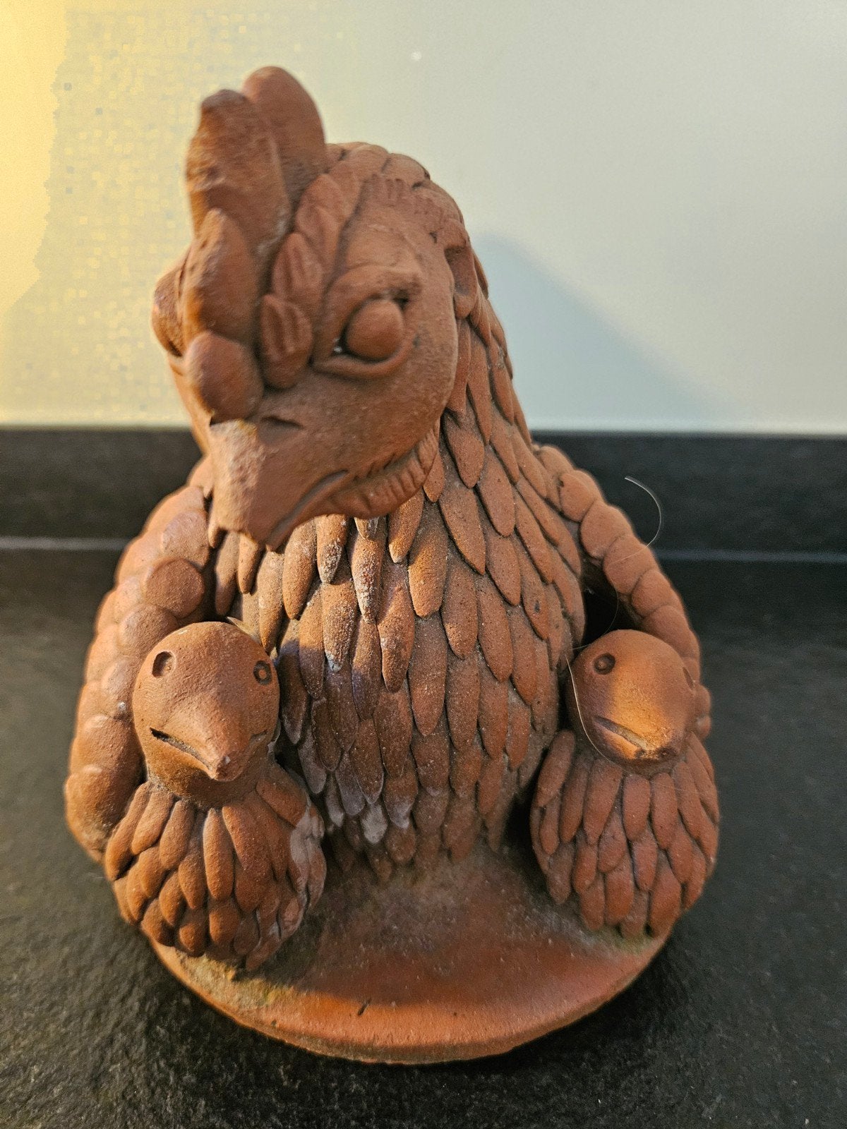 Handgemaakt terracotta kip uit Frankrijk, Ophalen of Verzenden