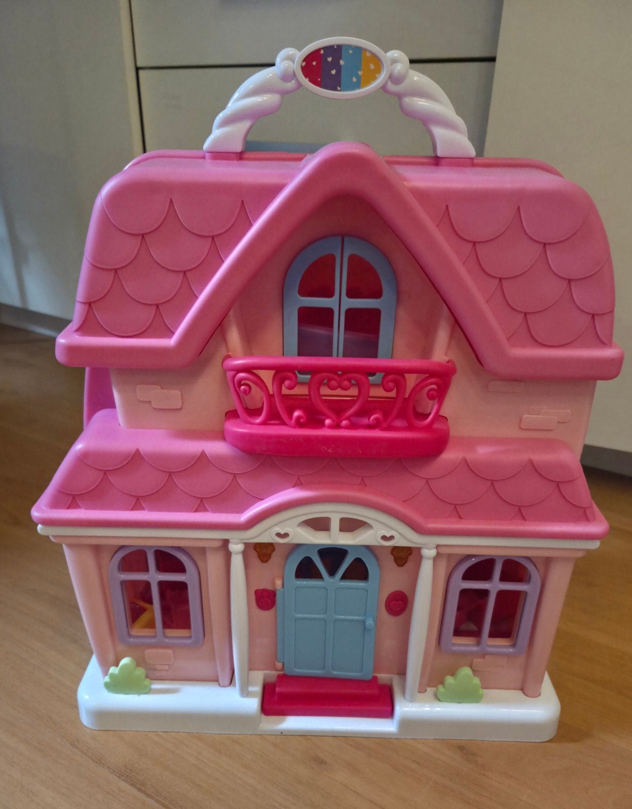 Poppenhuis roze, Ophalen of Verzenden, Zo goed als nieuw, Poppenhuis