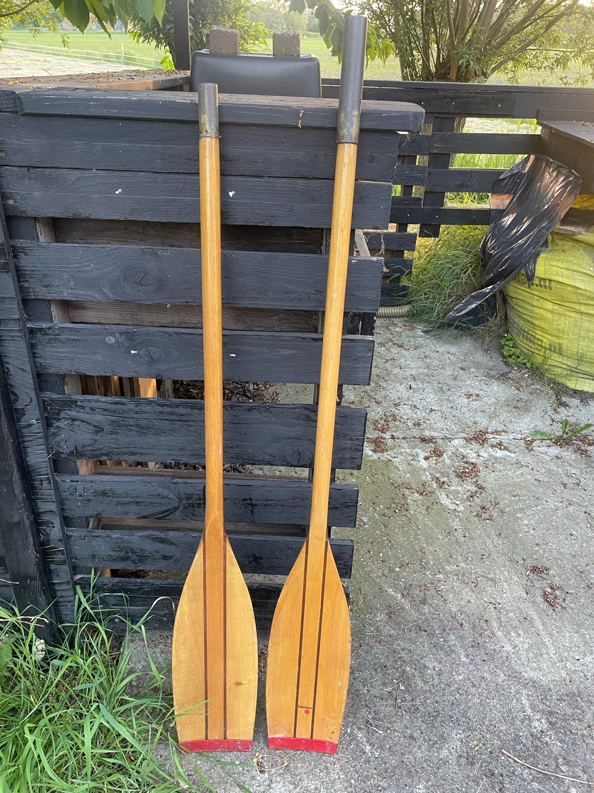 Houten peddels - Set van 2, Ophalen, Gebruikt, Dubbelbladige peddel
