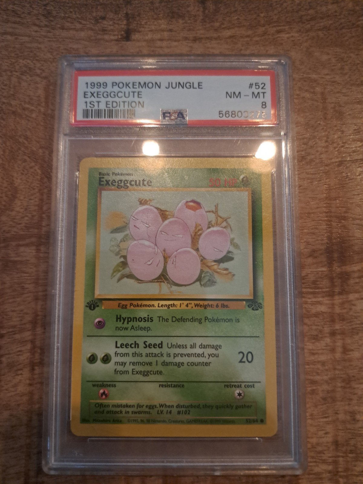 1st edition Exeggcute psa 8, Ophalen of Verzenden