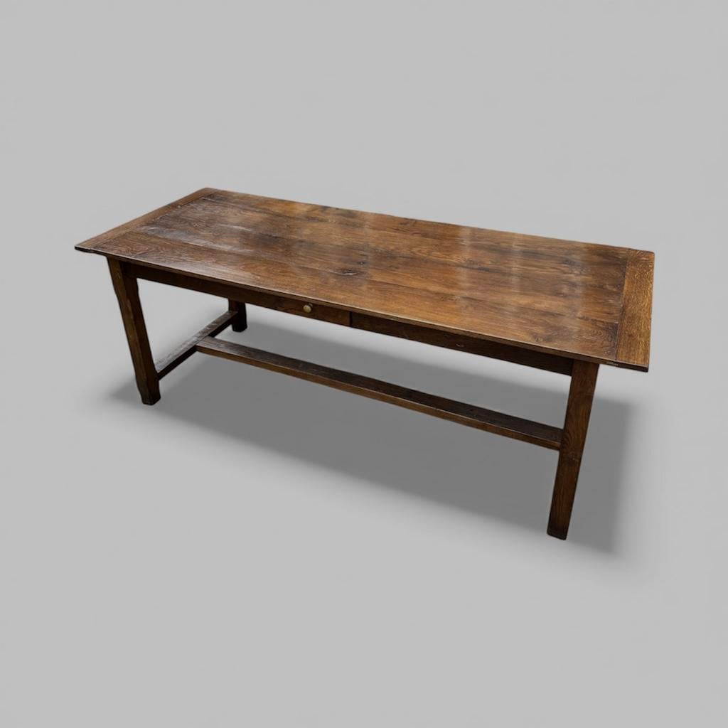 Antieke Franse eettafel eikenhout 212 cm, Ophalen